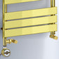 Dual Fuel -500 x 1200mm Straight Gold Panel Heated Towel Rail - (incl. Valves + Electric Heating Kit)