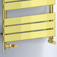 Dual Fuel -500 x 1200mm Straight Gold Panel Heated Towel Rail - (incl. Valves + Electric Heating Kit)