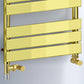 500x1400mm Dual Fuel Shiny Gold Heated Towel Rail Panel - Bathroom Designer Radiator 