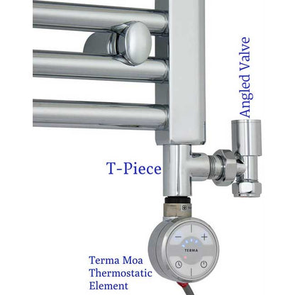  Chrome Dual Fuel Kit (Element + Valves + T Piece) - Terma Moa 