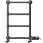 500 x 750mm Anthracite Dual Fuel Heated Towel Rail - Charlotte Designer 