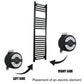 Black Electric Element Only - Terma Moa (for Heated Towel Rail) 