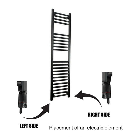 Black Thermostatic Heating Element for Towel Rail Radiator - GT