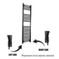 Black GT Thermostatic Heating Electric Element for Heated Towel Rail Radiator with T Pieces 