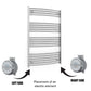 Chrome Electric Heating Element - Terma Moa 