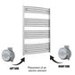 Terma MOA Electrical Towel Rail Radiator Heating Element Gold