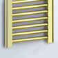 400mm Wide - Electric Heated Towel Rail Radiator - Shiny Gold - Straight