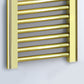 Small 300mm x 600mm Shiny Gold Heated Towel Rail Radiator