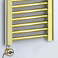 400mm x 1600mm Shiny Gold Electric Pre-Filled Heated Towel Rail Radiator