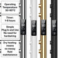 500 x 800mm Brushed Gold Dry Heating Electric Towel Rail Radiator SN Model, Stainless Steel 