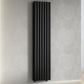 Designer 420mm x 1600mm Black Vertical Double Column Radiator 4607 Btu 