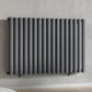 Designer 1020mm x 600mm Anthracite Horizontal Single Column Radiator 2370 Btu 