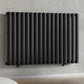 Designer 1020mm x 600mm Black Horizontal Single Column Radiator 2370 Btu 