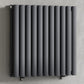 Designer 660mm x 600mm Anthracite Horizontal Double Column Radiator 2851 Btu 
