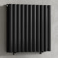 Designer 660mm x 600mm Black Horizontal Double Column Radiator 2851 Btu 