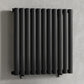 Designer 660mm x 600mm Black Horizontal Single Column Radiator 1535 Btu 