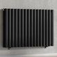 Designer 960mm x 600mm Black Horizontal Double Column Radiator 4147 Btu 