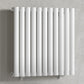 Designer 660mm x 600mm White Horizontal Single Column Radiator 1535 Btu 