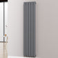 Designer 376mm x 1600mm Anthracite Gray Vertical Single Flat Panel Radiator 2131 Btu 