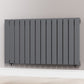 Designer 1060mm x 600mm Anthracite Gray Horizontal Single Flat Panel Radiator 2503 Btu 
