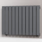 Designer 832mm x 600mm Anthracite Gray Horizontal Single Flat Panel Radiator 1964 Btu 