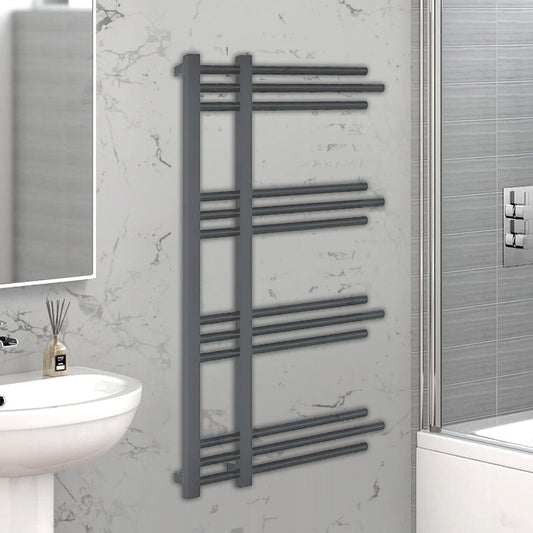 Small 500mm x 900mm Sydney Anthracite Designer Heated Towel Rail Radiator