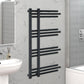 Small 500mm x 900mm Sydney Matt Black Designer Heated Towel Rail Radiator