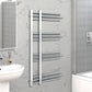 Small 500mm x 900mm Sydney Chrome Designer Heated Towel Rail Radiator