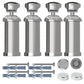 Chrome Brackets Full Set For Heated Towel Rail Radiator Wall Fixing Mounting with Caps 