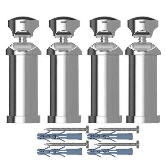 Chrome Replacement Brackets Kit for Towel Rail Radiator - Wall Fixing Mounting