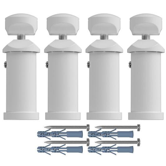 White Wall Brackets for Towel Rail Radiator (Flat or Curved)