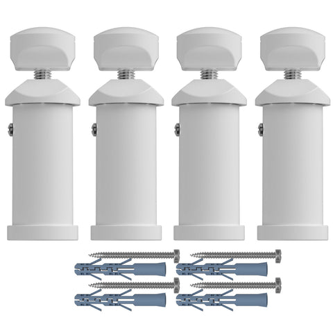 White Wall Brackets for Towel Rail Radiator (Flat or Curved)