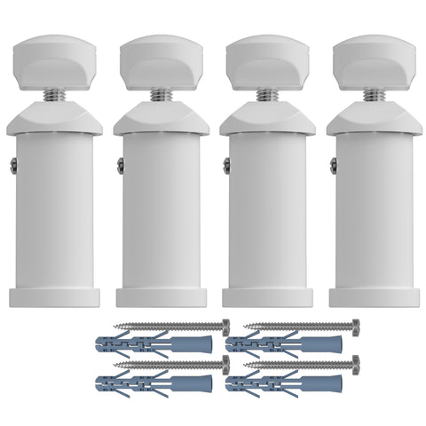 White Brackets Replacement For Towel Rail Radiator Wall Fixing Mounting Set Flat or Curved