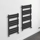 500 x 1200mm Flat Panel Matt Black Dual Fuel Panel Towel Rail Radiator 