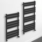 550 x 800mm Matt Black Designer Bathroom Heated Panel Towel Rail Radiator 