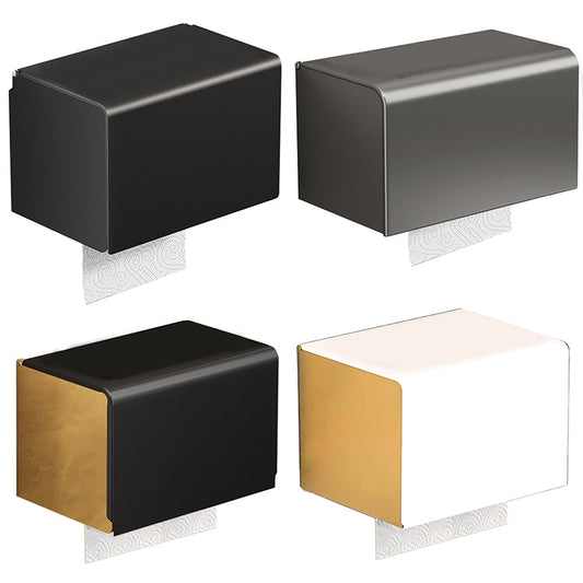 Modern Black Roll Paper Towel Holder Dispenser - Clean Shelf Cleaning Station