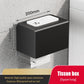 Modern Black Roll Paper Towel Holder Dispenser - Clean Shelf Cleaning Station 