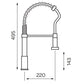 Chrome Swivel Bendable Kitchen Mixer - Stainless Steel (360°, Dual Spray) Model Kpy 30230 