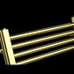 Dual Fuel - 300mm Wide - Shiny Gold- Heated Towel Rail Radiator - (incl. Valves + Electric Heating Kit)