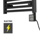 400mm x 1600mm Straight Matt Black Electric Pre-Filled Heated Towel Rail Radiator