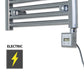 Small 450mm x 400mm Straight Chrome Electric Pre-Filled Heated Towel Rail Radiator