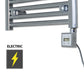 500mm x 400mm Small Chrome Electric Heated Towel Rail Radiator 