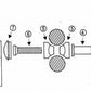 Universal Chrome Wall Brackets for Heated Towel Rail Radiator with Plugs (Replacement Mounting) 