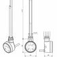 White Dual Fuel Kit with Element - Terma Moa (for Heated Towel Rail) 