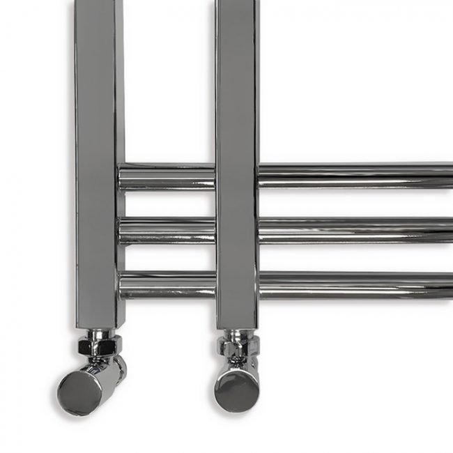 Small 500mm x 900mm Sydney Chrome Designer Heated Towel Rail Radiator