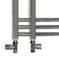 Small 500mm x 900mm Sydney Chrome Designer Heated Towel Rail Radiator