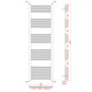 600mm x 1600mm Anthracite Grey Heated Towel Rail Radiator 