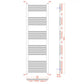 550mm x 1600mm Shiny Gold Heated Towel Rail Radiator