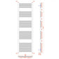 300mm x 1700mm Straight Matt Black Electric Pre-Filled Heated Towel Rail Radiator