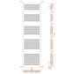 Dual Fuel 500mm x 1700mm Straight Matt Matt Black Heated Towel Rail - (incl. Valves + Electric Heating Kit)
